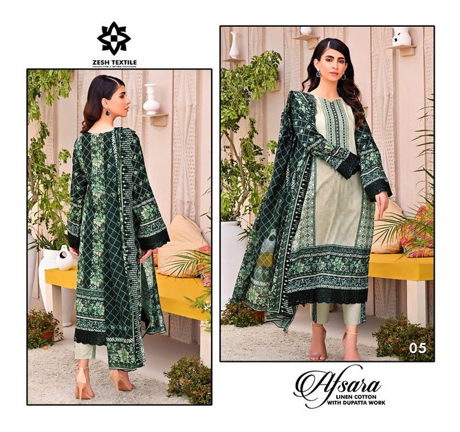 Afsara By Zesh Cotton Embroidery Pakistani Dress Material Wholesale Price In Surat